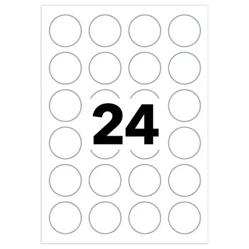 Sachet de 216 pastilles blanches autocollantes diam 15 mm
