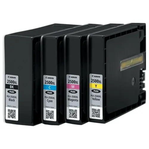 Pack de 4 cartouches PGI-2500XL - Noir / Cyan / Magenta / Jaune - Canon 