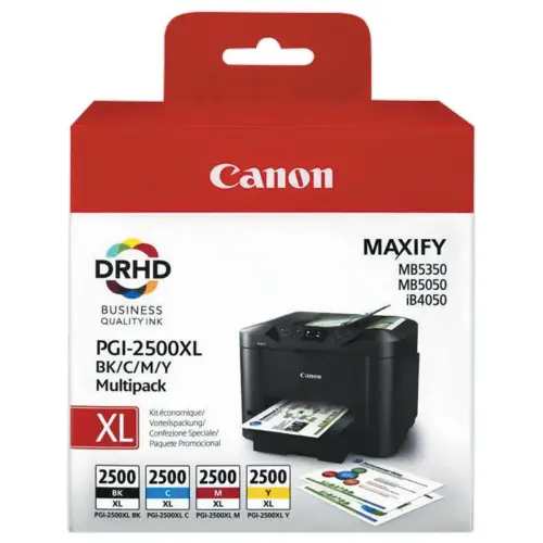Pack de 4 cartouches PGI-2500XL - Noir / Cyan / Magenta / Jaune - Canon 