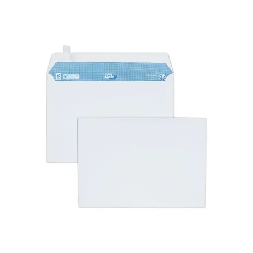200 Enveloppes blanches C5 100g bande de protection 