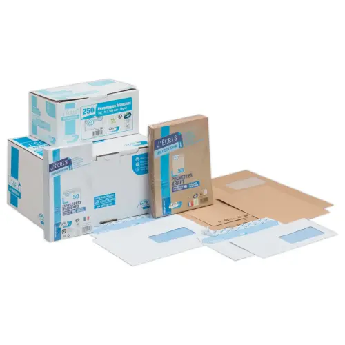 200 Enveloppes blanches C5 100g bande de protection 