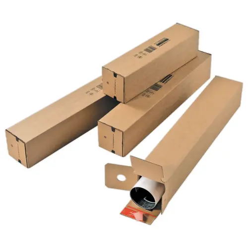 10 Tubes carrés en carton 43 x 10,8 x 10,8 cm