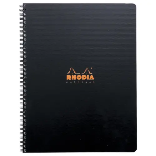 Cahier polypropyl&egrave;ne - 160 pages - A4+ 5x5 - noir - RHODIA 