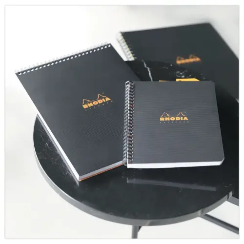 Cahier polypropyl&egrave;ne - 160 pages - A4+ 5x5 - noir - RHODIA 