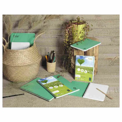 Cahier recyclé à spirales pages A5 5x5.
