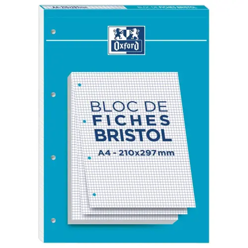 Bloc de fiches Bristol - A4 - 5x5 - OXFORD 