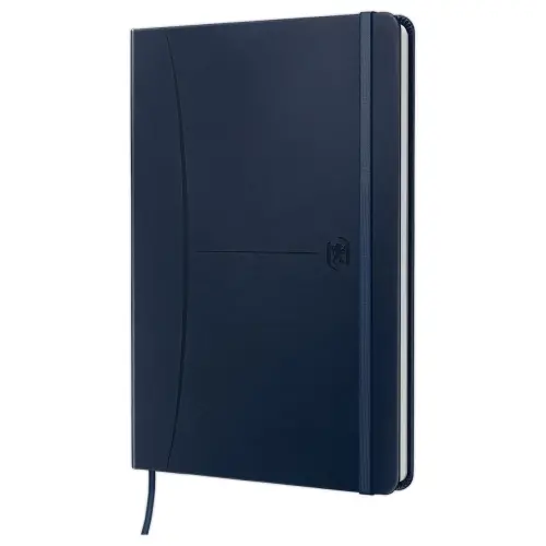 Cahier Signature broch&eacute; A5 160 pages 5x5. Bleu 