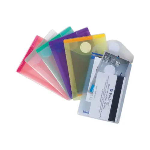 6 Pochettes fermeture velcro - 8 x 11,5 cm - TARIFOLD 
