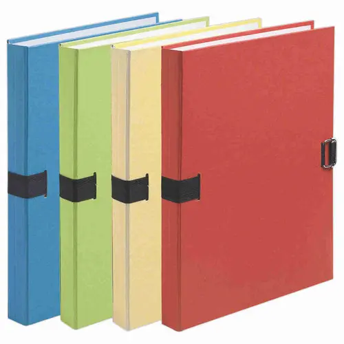 10 Chemises &agrave; sangle Forever dos extensible A4 - Papier recycl&eacute; - Coloris assortis - Exacompta 