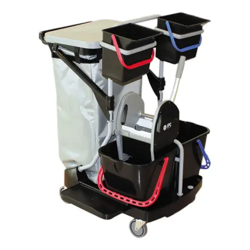 Chariot de nettoyage pour un nettoyagehumide et déchets