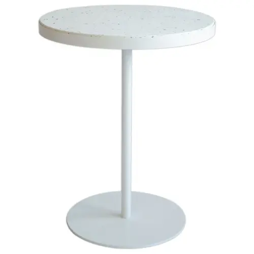 Table haute H110 recyclée MAHAUT ø64mm décor FLOREAL