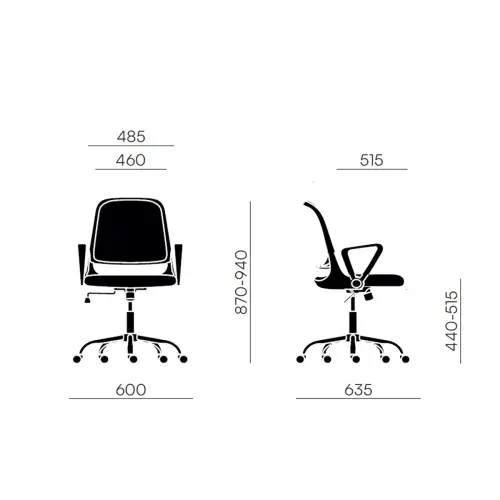 Si&egrave;ge de bureau &agrave; m&eacute;canisme basculant centr&eacute; Try - Noir 
