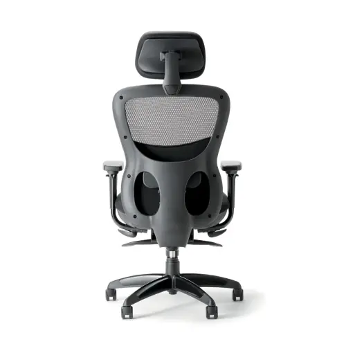 Siège de bureau synchrone ATHOS 01 - Noir et dos résille - Monté