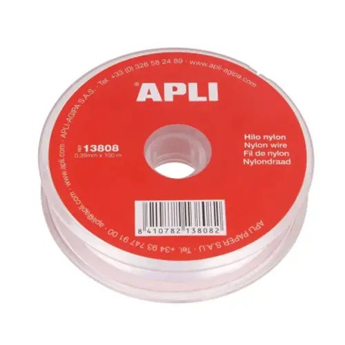 Bobine de fil en nylon 0, 35mmx100m transparent - Apli 