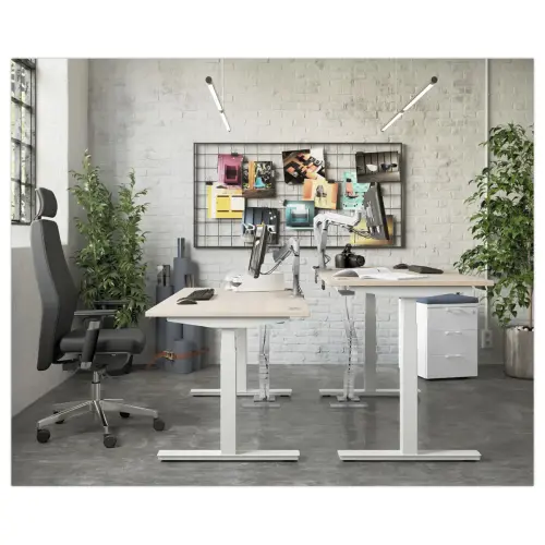 Bureau BERNE &eacute;lectrique 160 x 80 acacia/alu 