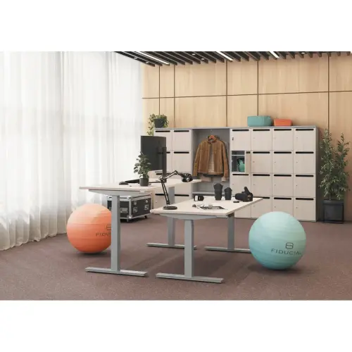 Bureau BERNE électrique 160 x 80 blanc/alu