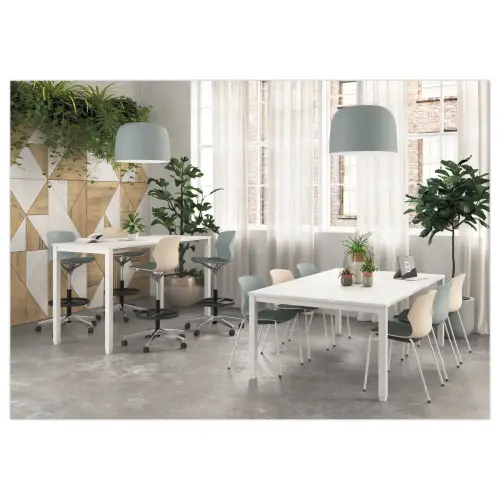Table modulaire rectangulaire 200 x 120 acacia/ alu