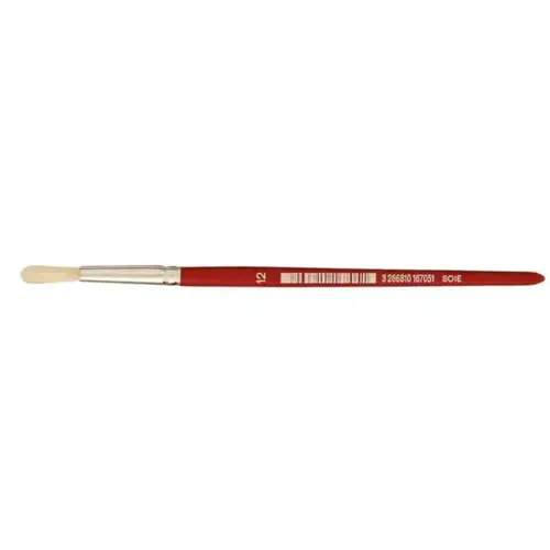 Brosse ronde n°12 - OZ - en soie - peinture acrylique et à l'huile