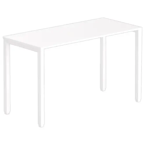 Table haute rectangulaire 180 x 80 blanc/blanc