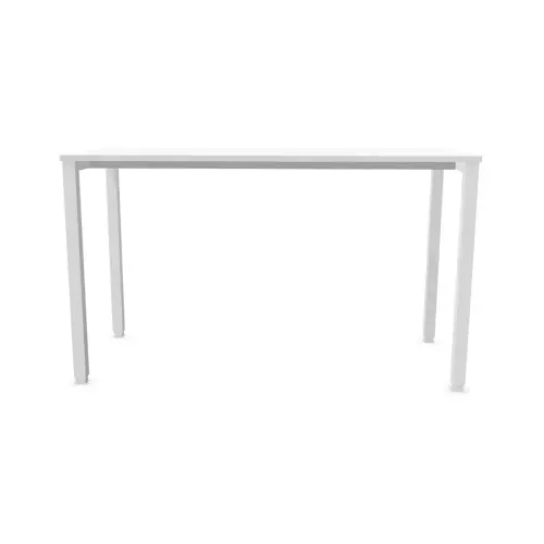 Table haute rectangulaire 180 x 80 blanc/blanc