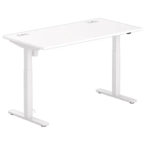 Bureau BERNE &eacute;lectrique 160 x 80 blanc/blanc boitier simple 