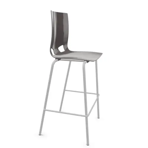 Tabouret haut FONDO HOCKER polypropylène gris