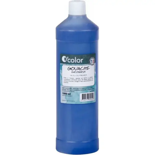 Gouache liquide O'COLOR bleu - flacon 1l