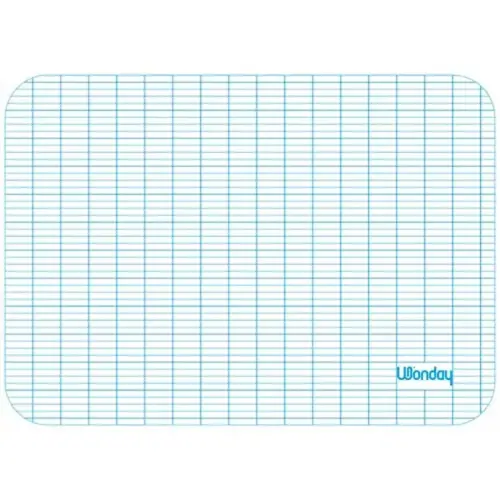 Ardoise effaçable à sec - WONDAY - 1 face unie - 1 face seyès - 19 x 26 cm
