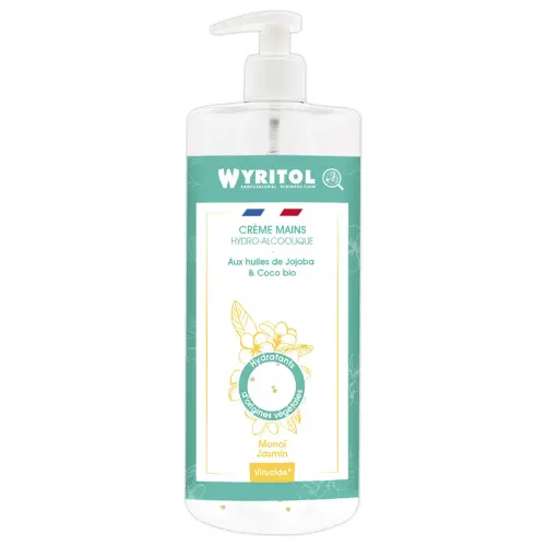 cr&egrave;me mains hydroalcoolique Mono&iuml; Jasmin 500 ML 