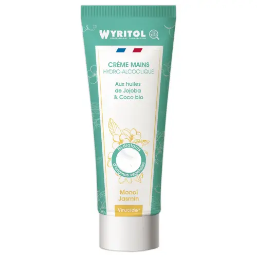 crème mains hydroalcoolique Monoï Jasmin 75 ML