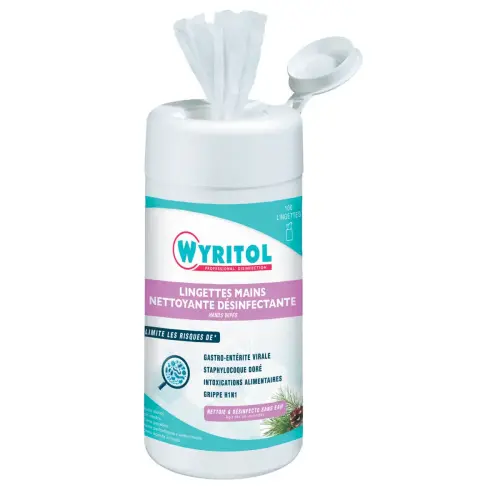 boite de 100 lingettes mains