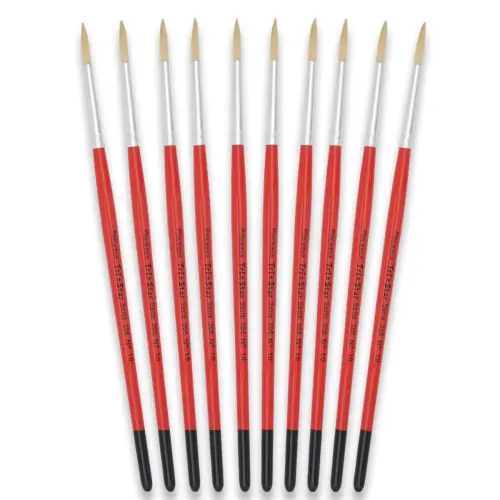 Brosse ronde n°10 - OZ - en soie - peinture acrylique et à l'huile