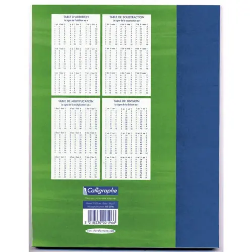 Cahier de brouillon CLAIREFONTAINE - 17x22cm - 96 pages Seyès 56g - - lot de 10