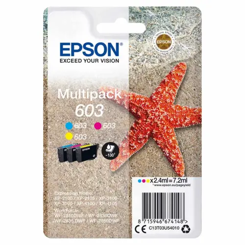 3 Cartouche Epson 603 3 couleurs multipack - C M Y