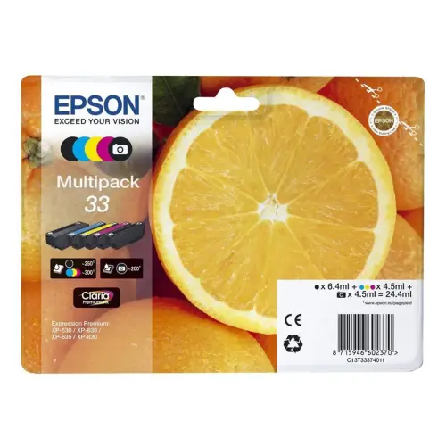 5 Cartouche Epson 33 NR .N  PHOTO. C.M.JMULTIPACK 