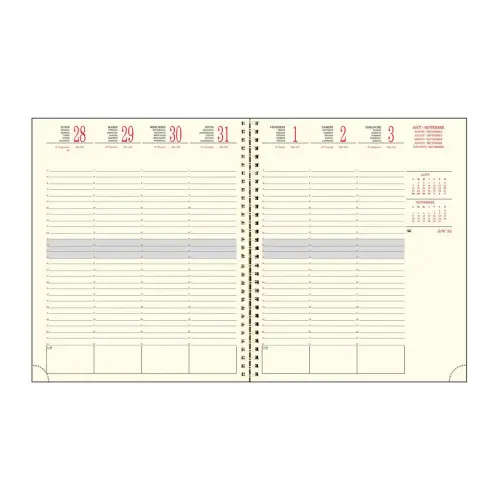 Agenda 16 mois Meline - 18,5 x 22,5 cm - Bleu foncé - Septembre à décembre - EXACOMPTA
