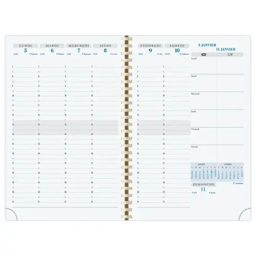 Recharge pour agenda semainier All in one - 15 x 21cm - Septembre à décembre - EXACOMPTA