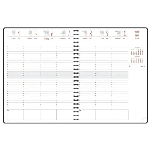 Agenda semainier Forever - 21 x 27 cm - Anthracite - Décembre à décembre - EXACOMPTA