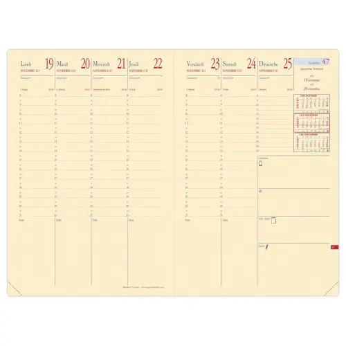 Agenda semainier Soho - 16x24cm - Bleu - Janvier à décembre - QUO VADIS
