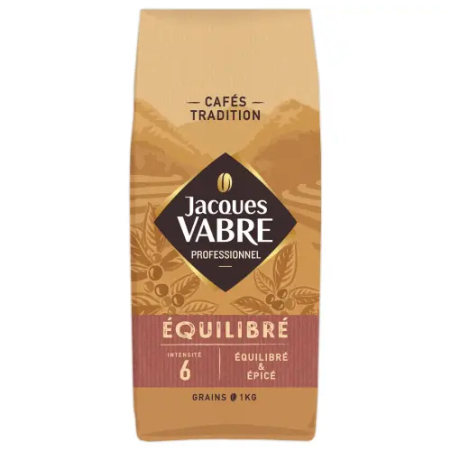 Caf&eacute; Grains - Equilibr&eacute; - 1 kg - Jacques Vabre 