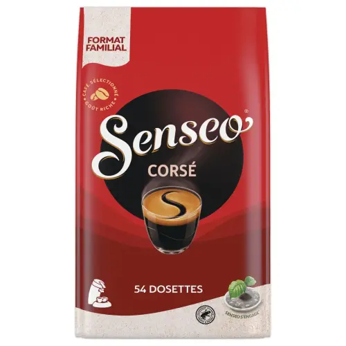 54 Dosettes de caf&eacute; Cors&eacute; - Intensit&eacute; 8 - Senseo 