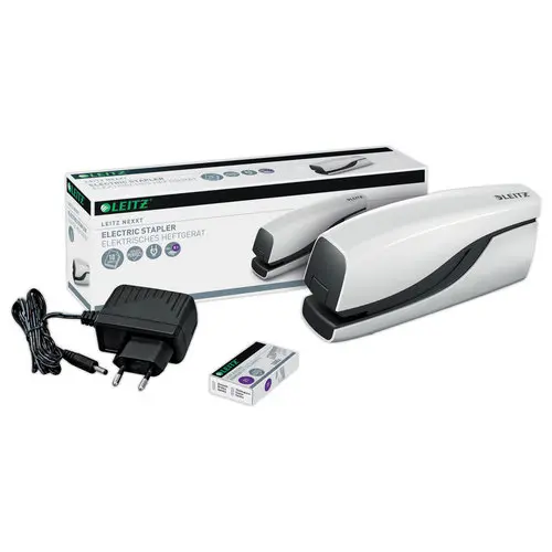 Agrafeuse &eacute;lectrique NeXXt filaire - 20 feuilles - Blanc - LEITZ 