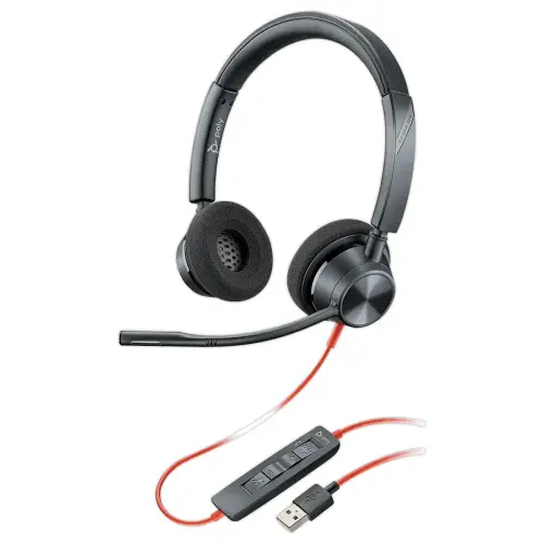 Casque filaire Poly Blackwire BW3320 - USB-C/A - 2 écouteurs - HP