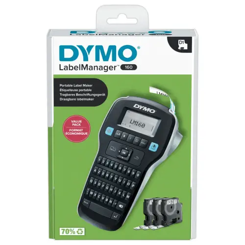 Titreuse DYMO Label Manager LM160 + 3 Rubans D1 12mm