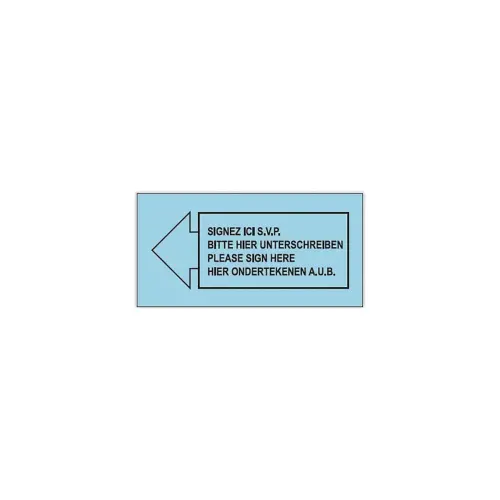 Lot de 10 blocs de notes adh&eacute;sives &laquo; Signez ici &raquo; (50 feuilles) 