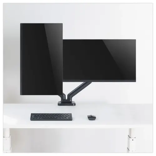 Bras porte-écran double articulé Ergo Line Noir
