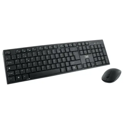 Kit clavier et souris sans fil Classy - 13 raccourcis multimédias - Récepteur USB unique - Noir - T'nB