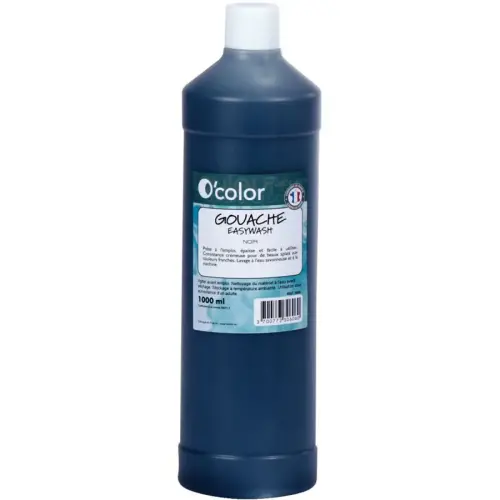 Gouache liquide O'COLOR noir - flacon 1l