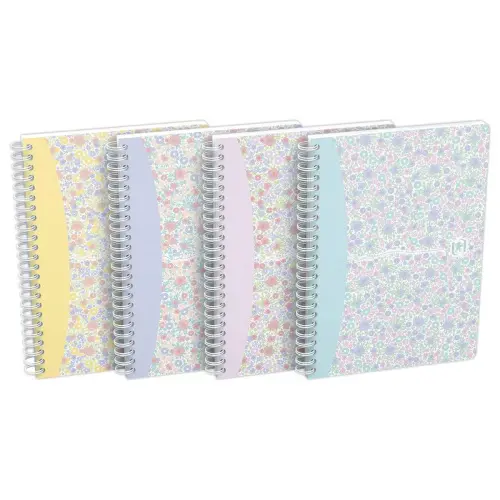 Cahier Flowers 14,8 x 21 cm - 5x5margé -120 pages - OXFORD