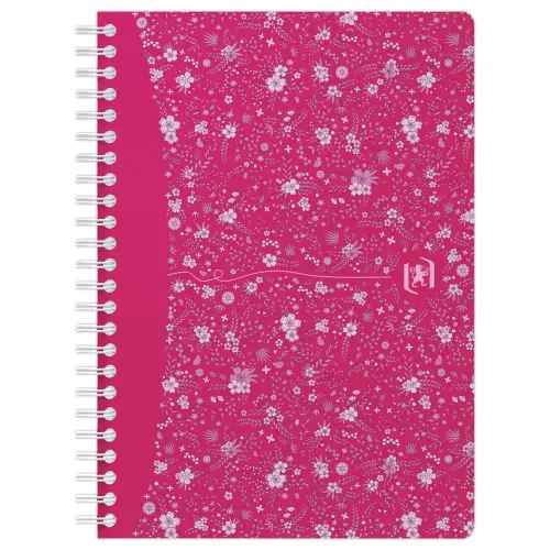 Cahier Flowers 14,8 x 21 cm - 5x5margé -120 pages - OXFORD